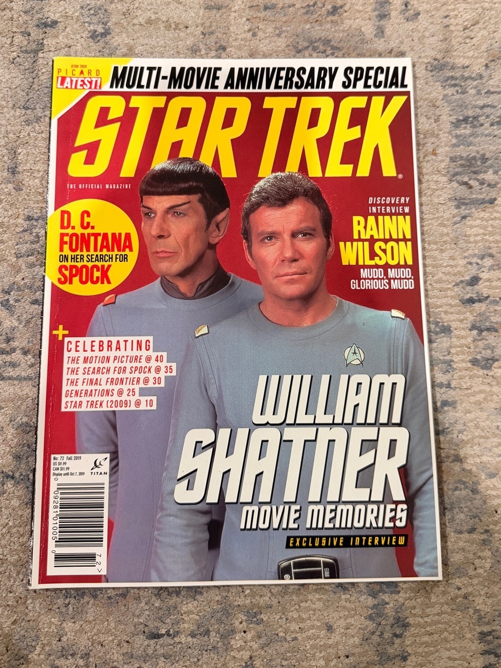 Star trek William shatner magazine - final price
